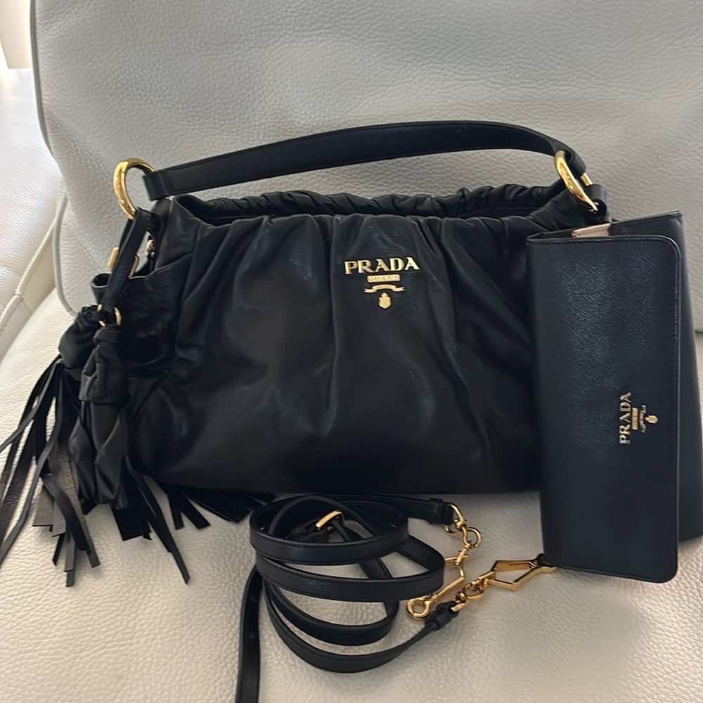 Vintage Prada & wallet shoulder bag